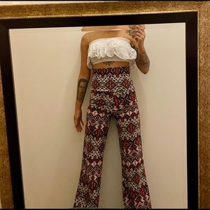 bohemian high waisted bell bottom pants